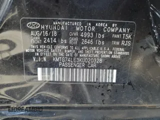 2019 Genesis G70 3.3T Advanced with VIN KMTG74LE3KU020328, listed as a Copart auction lot 65583944 with 153,662 mi miles and Salvage Title. Bid and sale history available at carsss.com. Image 12.