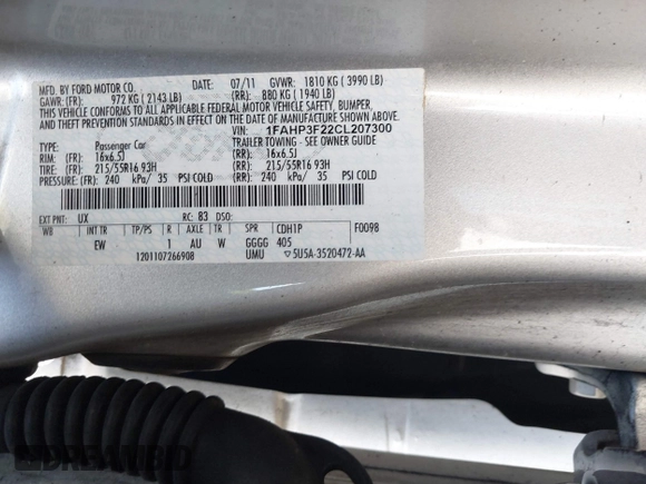 2012 Ford Focus SE с VIN 1FAHP3F22CL207300, выставлен на аукционе IAAI как лот 41680715 с пробегом 161 083 миль миль и . История ставок и продаж доступна на DreamBid. Изображение 9.