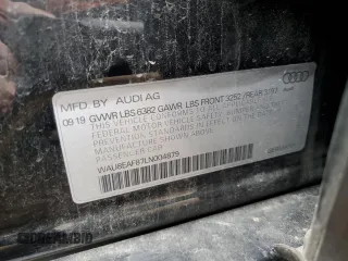 2020 Audi A8 L with VIN WAU8EAF87LN004879, listed as a Copart auction lot 74777573 with 28,303 mi miles. Bid and sale history available at carsss.com. Image 12.