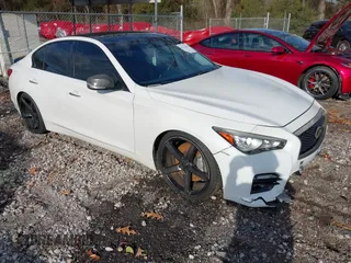2014 Infiniti Q50 Premium with VIN JN1BV7AR0EM707652, listed as a IAAI auction lot 41126141 with 125,041 mi miles. Bid and sale history available at carsss.com. Image 1.