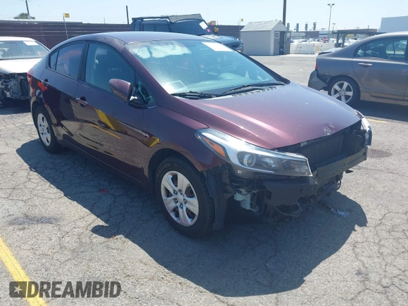 2017 Kia Forte LX with VIN 3KPFK4A71HE042784, listed as a IAAI auction lot 42152726 with 165,474 mi miles. Bid and sale history available at carsss.com. Image 1.