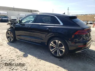 2019 Audi Q8 Premium Plus z VIN WA1BVAF11KD037936, wystawiony jako Copart lot #48173645 z przebiegiem 55 357 mil mil oraz Szkoda całkowita • Salvage title. Historia ofert i sprzedaży dostępna na DreamBid. Obrazek 2.