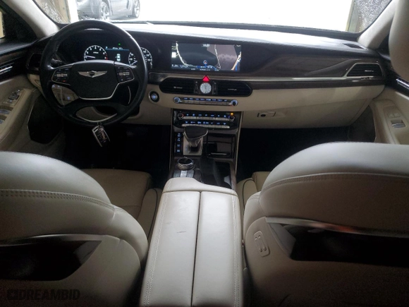 2018 Genesis G90 3.3T Premium with VIN KMHG34JA8JU042118, listed as a Copart auction lot 81229004 with 47,887 mi miles and Salvage Title. Bid and sale history available at carsss.com. Image 8.