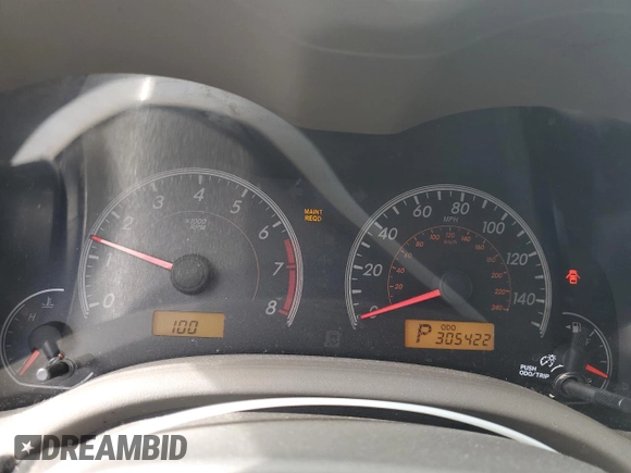2009 Toyota Corolla with VIN 1NXBU40EX9Z055153, listed as a Copart auction lot 47893225 with 305,422 mi miles and Salvage Title. Bid and sale history available at carsss.com. Image 9.
