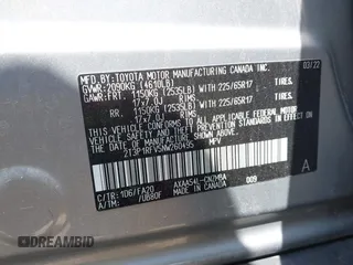 2022 Toyota RAV4 XLE with VIN 2T3P1RFV5NW260495, listed as a IAAI auction lot 42321407 with 69,538 mi miles and . Bid and sale history available at DreamBid. Image 9.