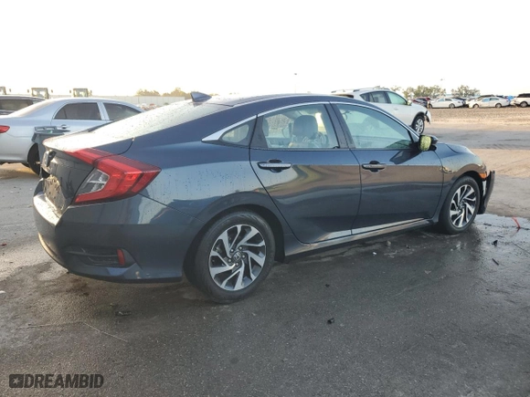 2017 Honda Civic Sedan EX with VIN 19XFC2F73HE073609, listed as a Copart auction lot 51757775 with 55,946 mi miles and Salvage Title. Bid and sale history available at carsss.com. Image 3.