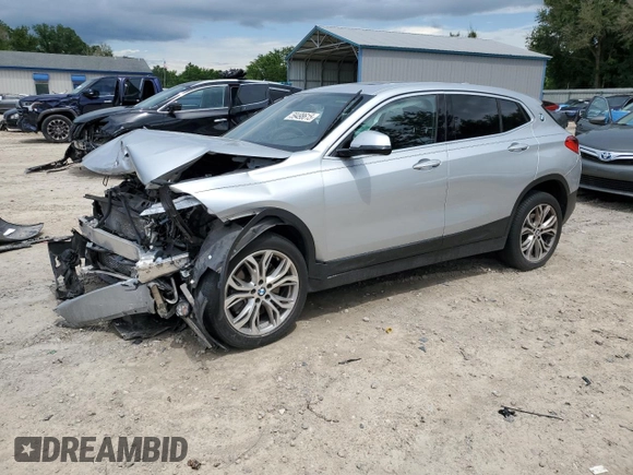 2018 BMW X2 sDrive28i with VIN WBXYJ3C39JEJ82814, listed as a Copart auction lot 59498615 with 74,550 mi miles and Salvage title. Bid and sale history available at DreamBid. Image 1.