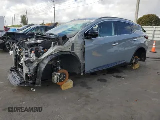 2024 Nissan Murano SV с VIN 5N1AZ2BJ3RC102878, выставлен на аукционе Copart как лот 51570735 с пробегом 6 444 миль миль и Списание • Salvage title. История ставок и продаж доступна на DreamBid. Изображение 1.