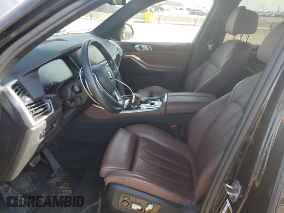 2020 BMW X5 xDrive40i with VIN 5UXCR6C08LLL83222, listed as a Copart auction lot 58377955 with 38,854 mi miles and Salvage title. Bid and sale history available at DreamBid. Image 7.