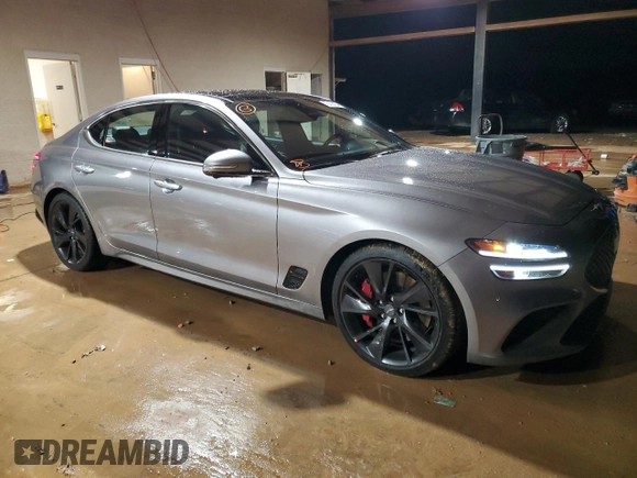 2023 Genesis G70 3.3T with VIN KMTG54TE7PU121577, listed as a Copart auction lot 78429434 with 15,343 mi miles and Salvage Title. Bid and sale history available at DreamBid. Image 4.