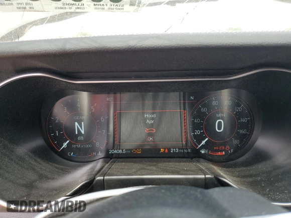 2023 Ford Mustang Mach 1 with VIN 1FA6P8R0XP5500368, listed as a Copart auction lot 59980415 with 20,408 mi miles and Salvage title. Bid and sale history available at DreamBid. Image 9.