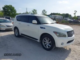 2011 Infiniti QX56 8-passenger z VIN JN8AZ2ND3B9701846, wystawiony jako IAAI lot #42081264 z przebiegiem 205 102 mil mil oraz . Historia ofert i sprzedaży dostępna na DreamBid. Obrazek 1.