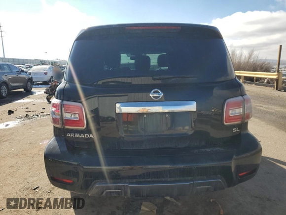 2020 Nissan Armada SL with VIN JN8AY2NC3L9621930, listed as a Copart auction lot 87659145 with 48,285 mi miles and Salvage Title. Bid and sale history available at carsss.com. Image 6.