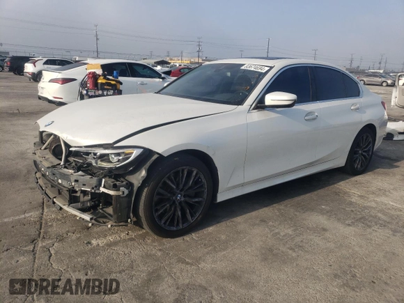 2019 BMW 3 Series 330i with VIN WBA5R1C56KFH02347, listed as a Copart auction lot 83674694 with 83,528 mi miles and Salvage Title. Bid and sale history available at carsss.com. Image 1.