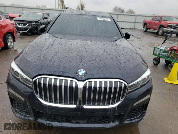 2021 BMW 7 Series 750i xDrive with VIN WBA7U2C06MCE50086, listed as a Copart auction lot 76885193 with 0 mi miles. Bid and sale history available at carsss.com. Image 5.