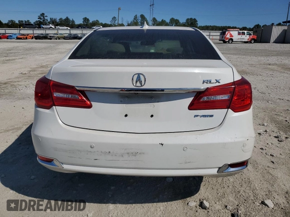 2016 Acura RLX Advance Pkg with VIN JH4KC1F98GC000007, listed as a Copart auction lot 75517764 with 160,938 mi miles and Salvage Title. Bid and sale history available at carsss.com. Image 6.