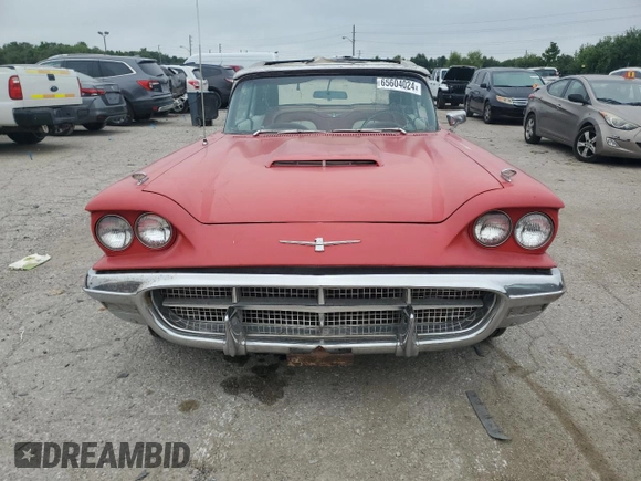 1960 Ford Thunderbird with VIN 0Y73Y100324, listed as a Copart auction lot 65604024 with 15,301 mi miles and Clean Title. Bid and sale history available at DreamBid. Image 5.