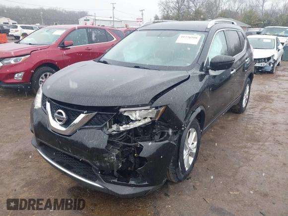 2016 Nissan Rogue SV with VIN KNMAT2MV0GP736497, listed as a IAAI auction lot 41726100 with 151,339 mi miles. Bid and sale history available at carsss.com. Image 6.