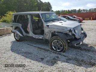 2021 Jeep Wrangler Unlimited Sahara Altitude with VIN 1C4HJXEN3MW691220, listed as a Copart auction lot 56334695 with 46,589 mi miles and Salvage title. Bid and sale history available at DreamBid. Image 4.