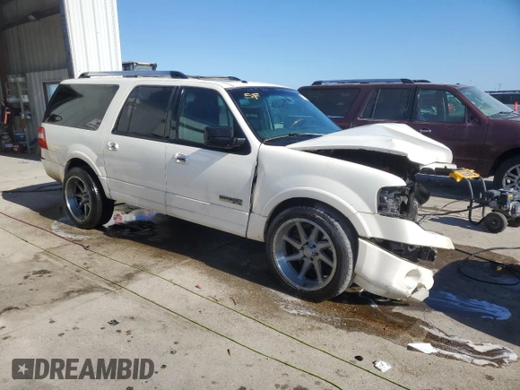 2007 Ford Expedition EL Limited with VIN 1FMFK19537LA31238, listed as a Copart auction lot 77888544 with 0 mi miles and Salvage Title. Bid and sale history available at carsss.com. Image 4.