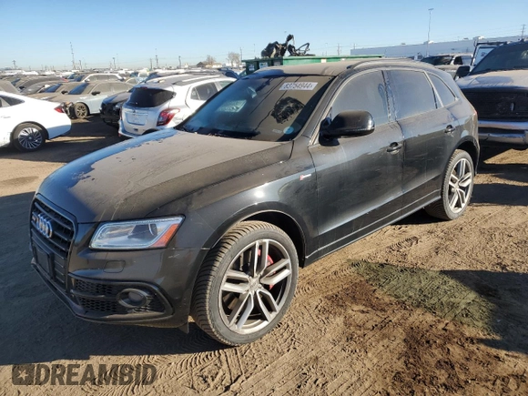 2016 Audi SQ5 Premium Plus with VIN WA1CCAFPXGA033777, listed as a Copart auction lot 83754944 with 86,541 mi miles and Clean Title. Bid and sale history available at carsss.com. Image 1.