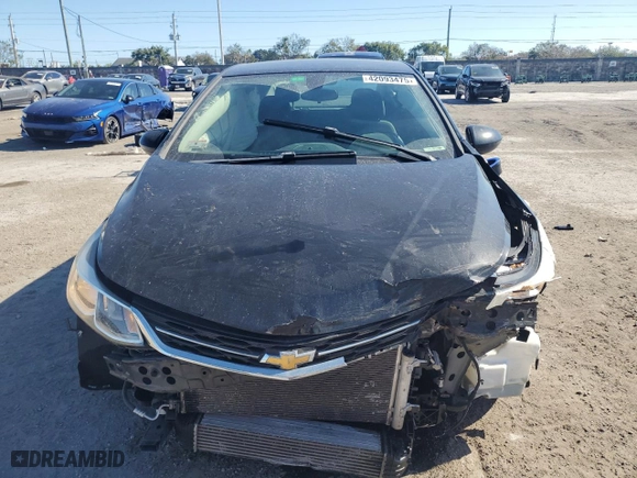 2018 Chevrolet Cruze LS with VIN 1G1BC5SM1J7172634, listed as a Copart auction lot 42093475 with 56,911 mi miles and Salvage Title. Bid and sale history available at carsss.com. Image 5.