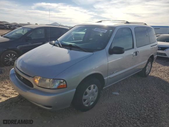 1999 Nissan Quest GXE with VIN 4N2XN11T0XD838334, listed as a Copart auction lot 85339494 with 86,000 mi miles and Clean Title. Bid and sale history available at carsss.com. Image 1.