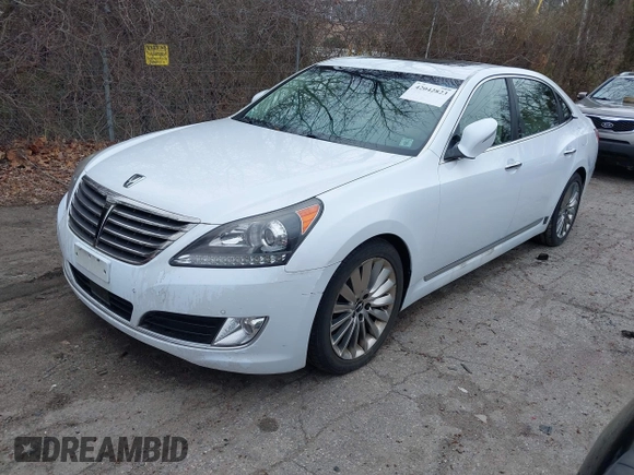 2014 Hyundai Equus Signature with VIN KMHGH4JH0EU085887, listed as a IAAI auction lot 42042823 with 77,527 mi miles and . Bid and sale history available at DreamBid. Image 2.