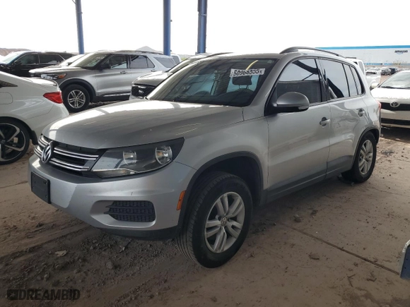2017 Volkswagen Tiguan S with VIN WVGAV7AX4HK026185, listed as a Copart auction lot 50966555 with 152,810 mi miles and Salvage Title. Bid and sale history available at carsss.com. Image 1.