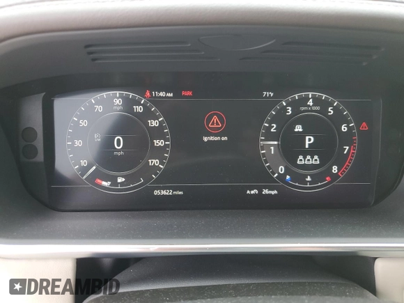 2020 Land Rover Range Rover P525 HSE with VIN SALGS2SE6LA584151, listed as a Copart auction lot 55283835 with 53,622 mi miles and Salvage title. Bid and sale history available at DreamBid. Image 9.