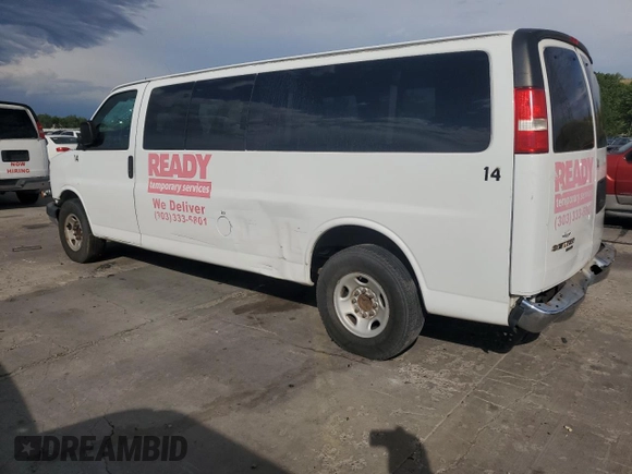 2013 Chevrolet Express Passenger LT with VIN 1GAZG1FG1D1121397, listed as a Copart auction lot 64763735 with Not provided miles and Clean title. Bid and sale history available at DreamBid. Image 2.