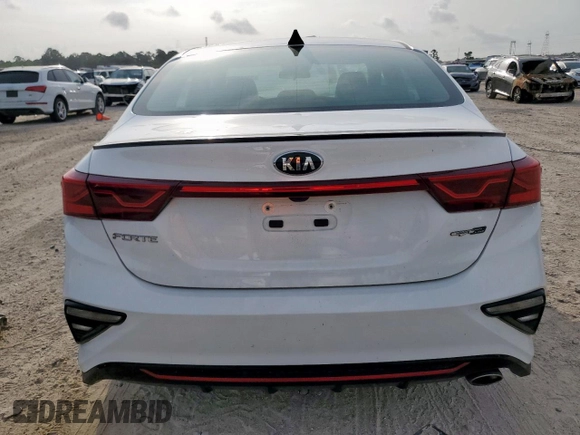 2021 Kia Forte GT-Line with VIN 3KPF34AD3ME366221, listed as a Copart auction lot 57614775 with 45,738 mi miles and Clean title. Bid and sale history available at DreamBid. Image 6.