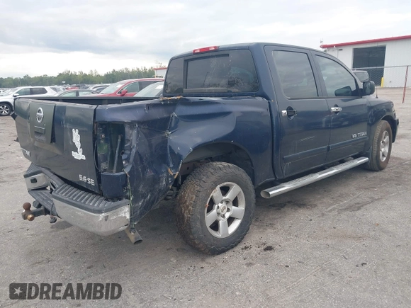 2007 Nissan Titan XE with VIN 1N6BA07AX7N236492, listed as a IAAI auction lot 41668602 with 205,028 mi miles. Bid and sale history available at carsss.com. Image 4.
