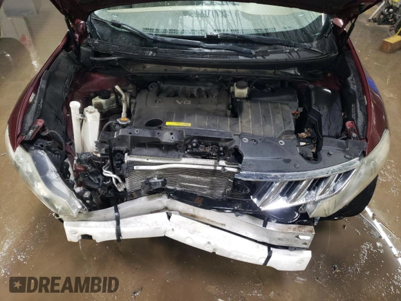 2009 Nissan Murano S with VIN JN8AZ18W29W149162, listed as a Copart auction lot 44407305 with 127,578 mi miles and Salvage Title. Bid and sale history available at carsss.com. Image 11.