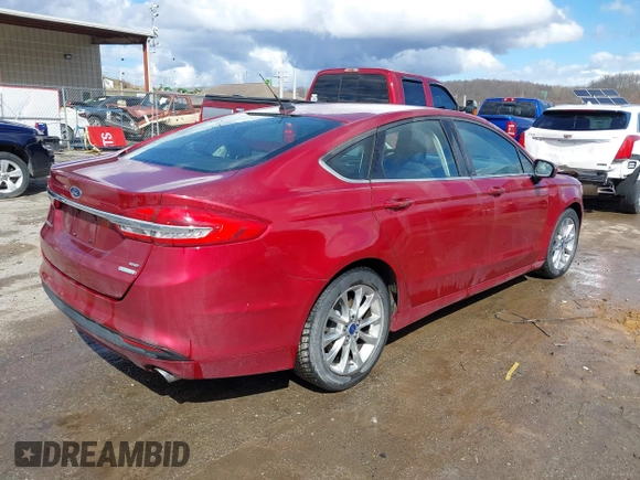 2017 Ford Fusion SE with VIN 3FA6P0HD3HR328186, listed as a IAAI auction lot 41692200 with 44,294 mi miles. Bid and sale history available at carsss.com. Image 4.