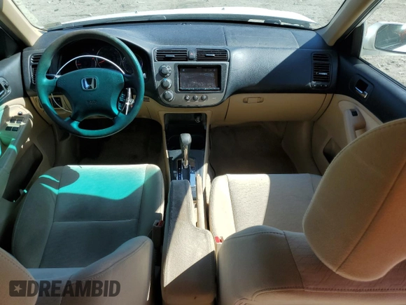 2005 Honda Civic with VIN JHMES96635S011410, listed as a Copart auction lot 48807165 with 182,210 mi miles and Salvage Title. Bid and sale history available at DreamBid. Image 8.