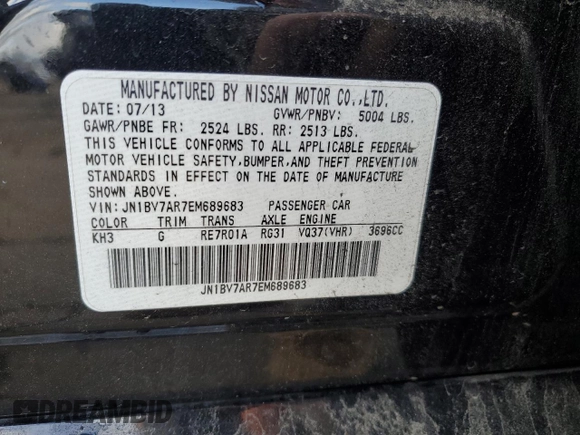 2014 Infiniti Q50 Premium with VIN JN1BV7AR7EM689683, listed as a Copart auction lot 49952785 with 149,848 mi miles and Salvage Title. Bid and sale history available at carsss.com. Image 13.