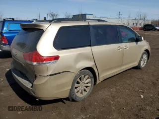 2012 Toyota Sienna LE with VIN 5TDJK3DCXCS036204, listed as a Copart auction lot 48563785 with 0 mi miles and Salvage Title. Bid and sale history available at carsss.com. Image 3.
