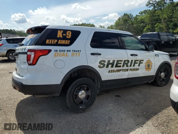 2017 Ford Police Interceptor Utility z VIN 1FM5K8ARXHGB83143, wystawiony jako Copart lot #61688935 z przebiegiem Nie podano mil oraz Szkoda całkowita • Salvage title. Historia ofert i sprzedaży dostępna na DreamBid. Obrazek 3.
