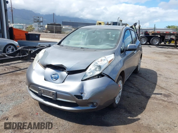 2015 Nissan LEAF SV with VIN 1N4AZ0CP5FC328708, listed as a IAAI auction lot 41679057 with 104,405 mi miles. Bid and sale history available at carsss.com. Image 6.