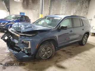 2025 Chevrolet Traverse FWD LT with VIN 1GNERGRS2SJ129404, listed as a Copart auction lot 59872535 with 14,635 mi miles and Salvage title. Bid and sale history available at DreamBid. Image 1.