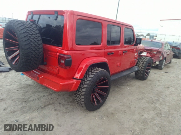 2022 Jeep Wrangler Unlimited Sahara with VIN 1C4JJXP62NW136932, listed as a IAAI auction lot 41486025 with 36,986 mi miles and . Bid and sale history available at DreamBid. Image 4.