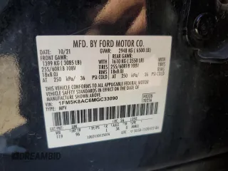 2021 Ford Explorer z VIN 1FM5K8AC6MGC33090, wystawiony jako Copart lot #77366694 z przebiegiem 35 791 mil mil oraz Szkoda całkowita • Salvage title. Historia ofert i sprzedaży dostępna na DreamBid. Obrazek 13.