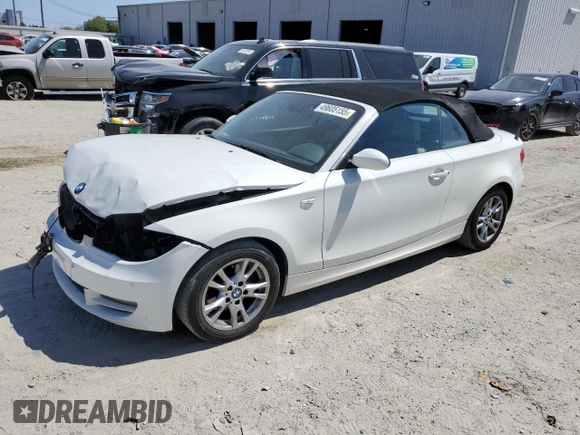 2008 BMW 1 Series 128i with VIN WBAUN13508VH77566, listed as a Copart auction lot 49605155 with 66,885 mi miles and Salvage Title. Bid and sale history available at DreamBid. Image 1.