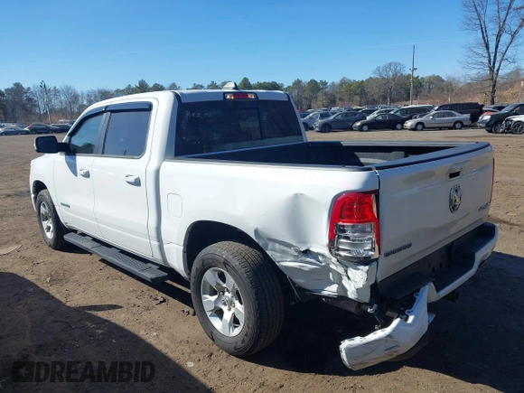 2024 Ram 1500 Big Horn with VIN 1C6SRFFT1RN142853, listed as a IAAI auction lot 41722121 with 16,566 mi miles and . Bid and sale history available at DreamBid. Image 14.