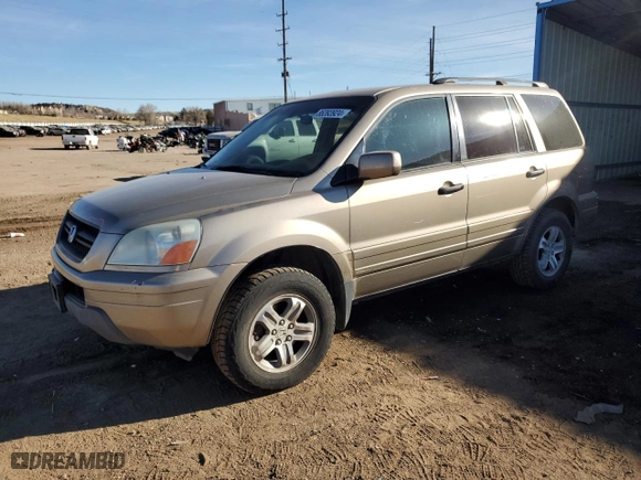2005 Honda Pilot EX-L with NAVI with VIN 2HKYF18785H558200, listed as a Copart auction lot 86393924 with 235,140 mi miles and Salvage Title. Bid and sale history available at carsss.com. Image 1.
