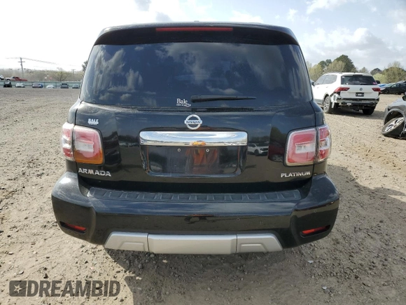 2017 Nissan Armada Platinum z VIN JN8AY2ND1H9000556, wystawiony jako Copart lot #49846525 z przebiegiem 179 394 mil mil oraz Szkoda całkowita • Salvage title. Historia ofert i sprzedaży dostępna na DreamBid. Obrazek 6.