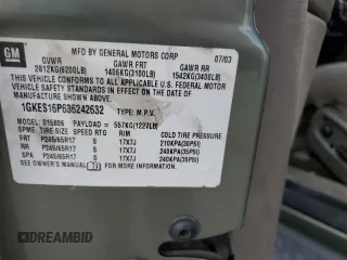 2003 GMC Envoy SLE with VIN 1GKES16P636242632, listed as a Copart auction lot 75960974 with Not Provided miles and Salvage Title. Bid and sale history available at DreamBid. Image 13.