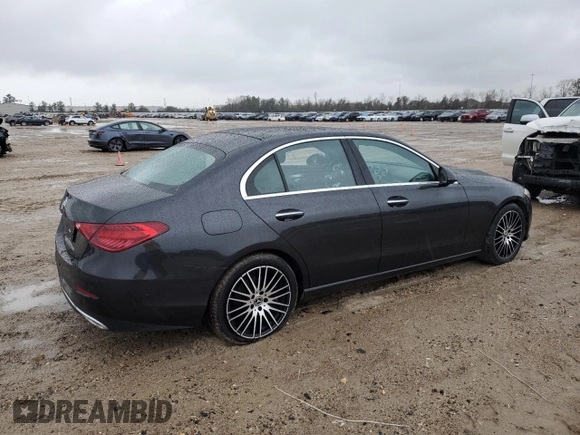 2022 Mercedes-Benz C 300 with VIN W1KAF4GB4NR018480, listed as a Copart auction lot 44809485 with 24,373 mi miles and Salvage Title. Bid and sale history available at DreamBid. Image 3.