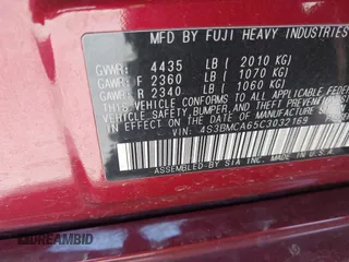 2012 Subaru Legacy 2.5i с VIN 4S3BMCA65C3032169, выставлен на аукционе IAAI как лот 42009907 с пробегом 175 565 миль миль и . История ставок и продаж доступна на DreamBid. Изображение 9.